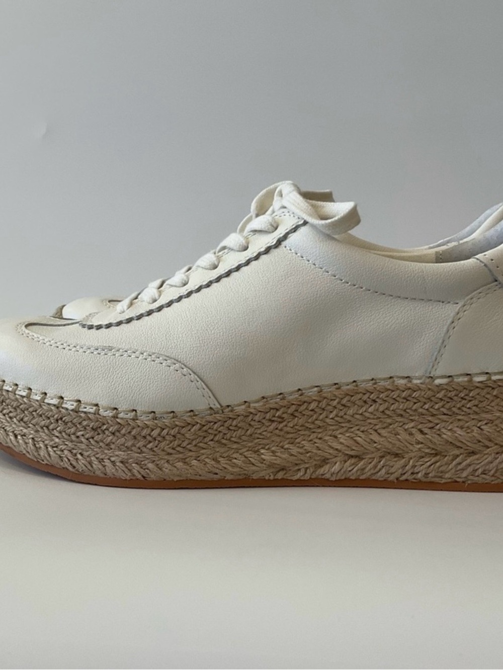 NWT Dolce Vita White Platform Jaja Espadrille Wedge Sneaker - Size: 9.5 - Picture 7 of 14